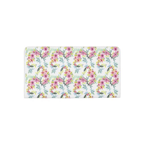 Personalized Floral Checkbook Cover | Zazzle