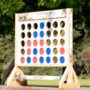 Personalized Floral Chic Boho Bridal Shower Jumbo Fast Four