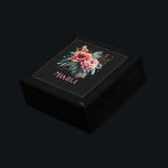 Personalized Floral Chic Peonies on Black Gift Box<br><div class="desc">This is the perfect gift for her. The soft floral design features watercolor blush shades of pink peonies and green leaves. Personalize with a name.  Ideal gift idea for Christmas Gift,  Mother's Day,  wedding gift,  birthday,  and any other special occasion.</div>