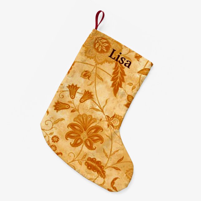 Personalized Floral Christmas Stocking (Front (Hanging))
