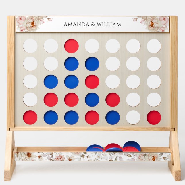  Personalized Floral Connect Four (Front)