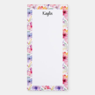 Personalized Floral Coquette Name Magnetic Notepad