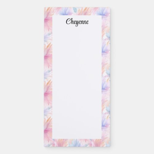 Personalized Floral Coquette Name Magnetic Notepad