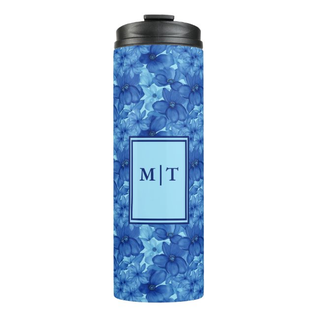 Personalized Floral Decorative Tumbler (Front)