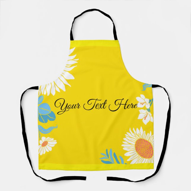 Personalized floral designed apron (Front)