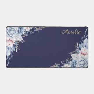 Personalized Floral desk mat