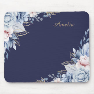Personalized Floral desk Mouse Pad