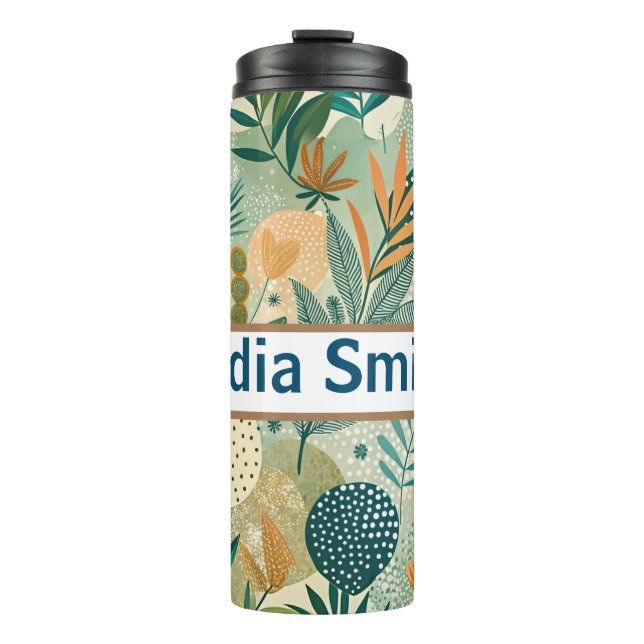Personalized floral drink tumbler (Front)