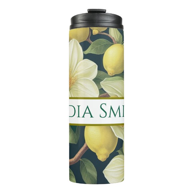 Personalized floral drink tumbler (Front)
