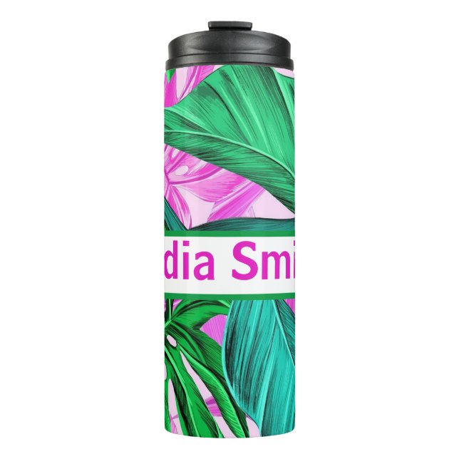 Personalized floral drink tumbler (Front)