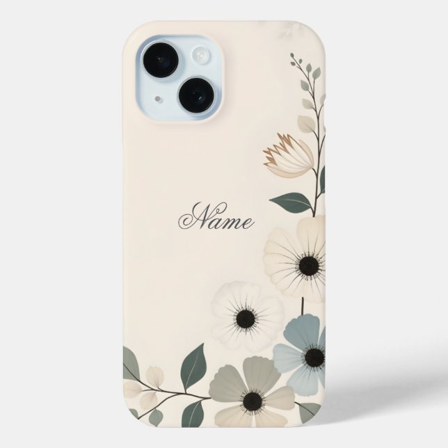 Personalized Floral Edging  Case-Mate iPhone Case (Back)