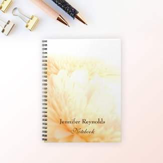 Personalized Floral & Elegant Golden Notebook