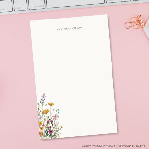 Personalized Floral Elegant Stationery