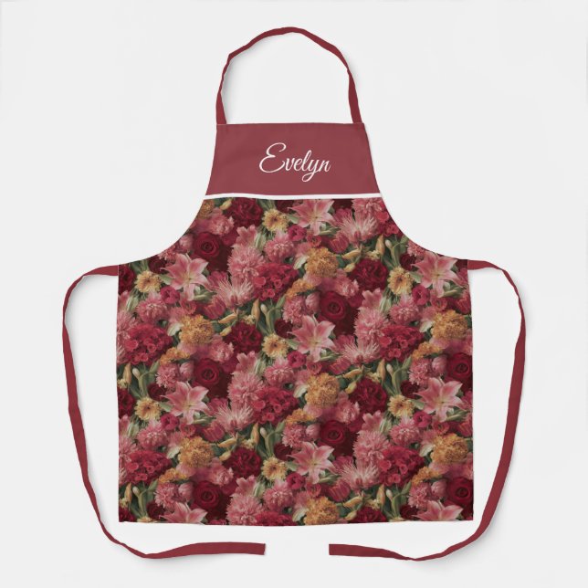Personalized Floral Encounter Apron (Front)