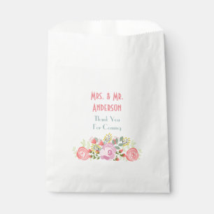 Personalized floral favor bag