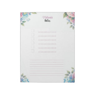 Personalized Floral for Your Thoughts  Notepad