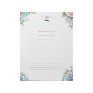 Personalized Floral for Your Thoughts Notepad
