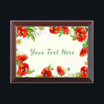 Personalized Floral Frame Award Plaque Custom Text<br><div class="desc">Personalized Custom Text Award Plaque with Floral Frame Wreath - MIGNED Painting Design - Add Your Text / Name with Customization tool !</div>
