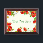 Personalized Floral Frame Award Plaque Custom Text<br><div class="desc">Personalized Custom Text Award Plaque with Floral Frame Wreath - MIGNED Painting Design - Add Your Text / Name with Customization tool !</div>