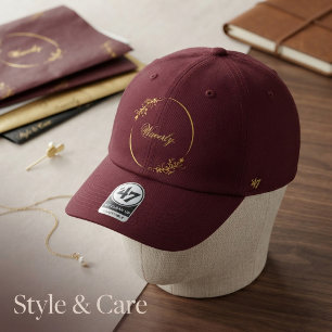 Personalized Floral Frame Name Stylish 47 Brand Hat