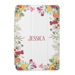 Personalized Floral Garden Colorful Flowers  iPad Mini Cover
