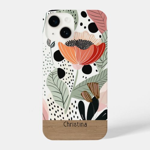 Personalized floral graphic phone case