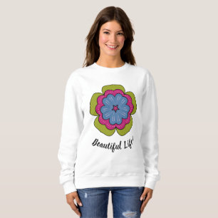 Personalized Floral Graphic Women's  Sweatshirt