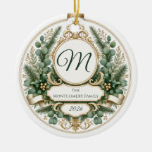 Personalized Floral Greenery Family