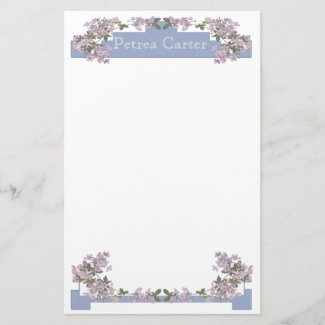 Personalized Floral Heading Stationery