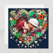 Personalized Floral Heart Frame Romantic Gift (Front/Back)