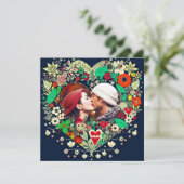 Personalized Floral Heart Frame Romantic Gift (Standing Front)