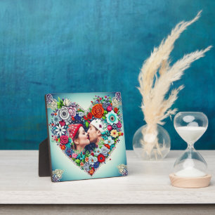 Personalized Floral Heart Frame Romantic Gift