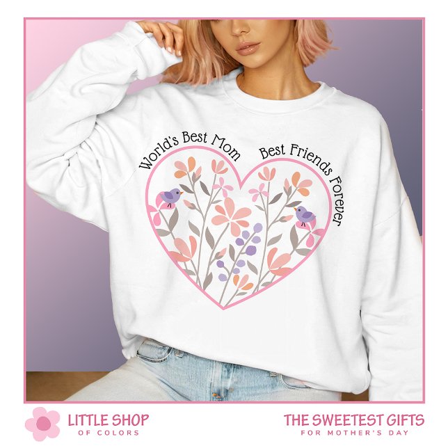 Personalized Floral Heart Mothers Day Sweatshirt (Creator Uploaded)