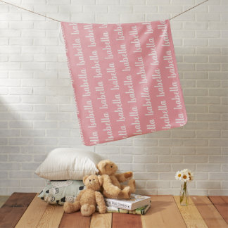 Personalized | Floral Heart Name Pattern Baby Blanket