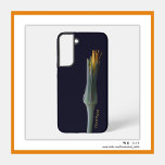 Personalized Floral Hidden Beauty, Flower on Black Samsung Galaxy S22  Case<br><div class="desc">The design is of a portrait photograph of a wildflower featuring the beauty of floral petals and sepals in yellow and green tones. The design includes
For special requests or questions,  contact the artist at wafadahdalcreates@gmail.com. © Wafa Y. Dahdal - All Rights Reserved. WD Art</div>
