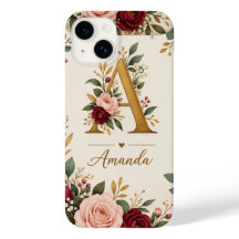 Personalized Floral Initial Monogram