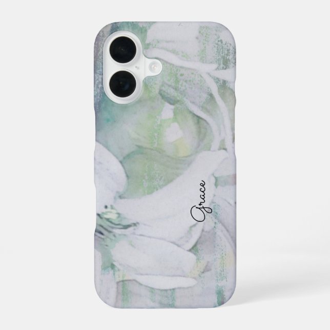 Personalized Floral  Iphone Case (Back)