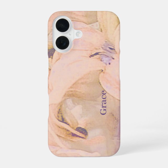Personalized Floral  Iphone Case (Back)