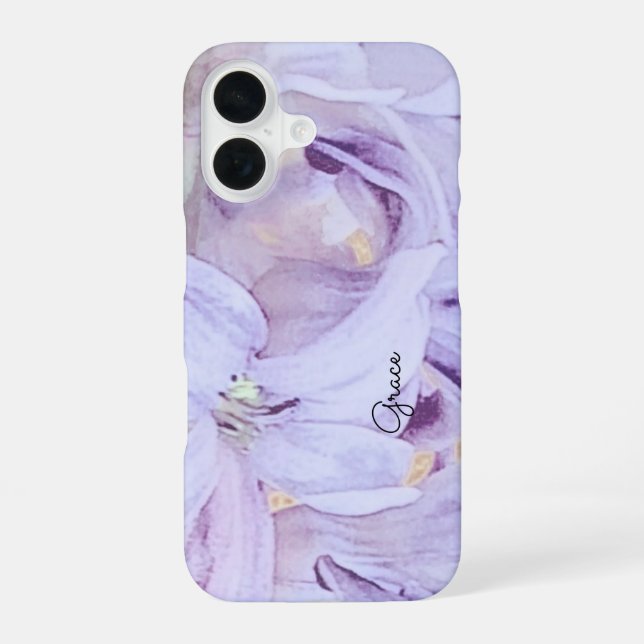 Personalized Floral  Iphone Case (Back)