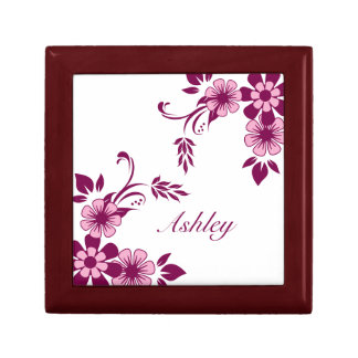 Personalized Floral Keepsake Box