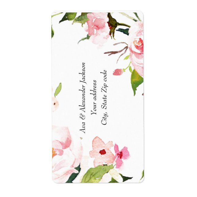 Personalized floral label (Front)