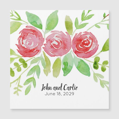 Personalized Floral Magnet Card