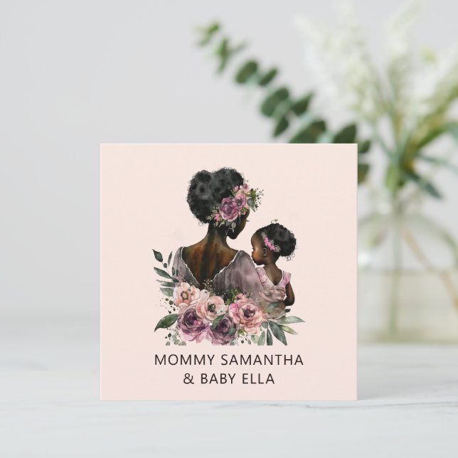 Personalized Floral Mom and Baby (Standing Front)
