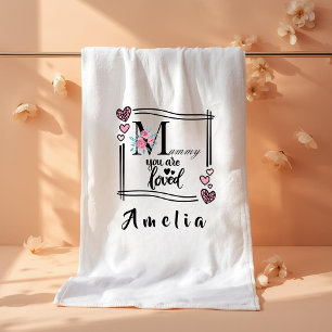 Personalized Floral Mommy Bath Towel
