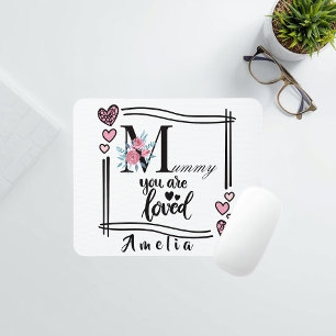 Personalized Floral Mommy Mousepad