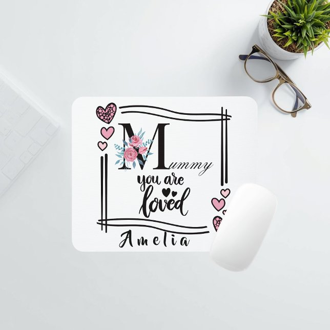 Personalized Floral Mommy Mousepad (Creator Uploaded)
