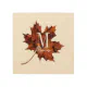 Personalized Floral Monogram Autumn Maple Leaf Wood Wall Art | Zazzle