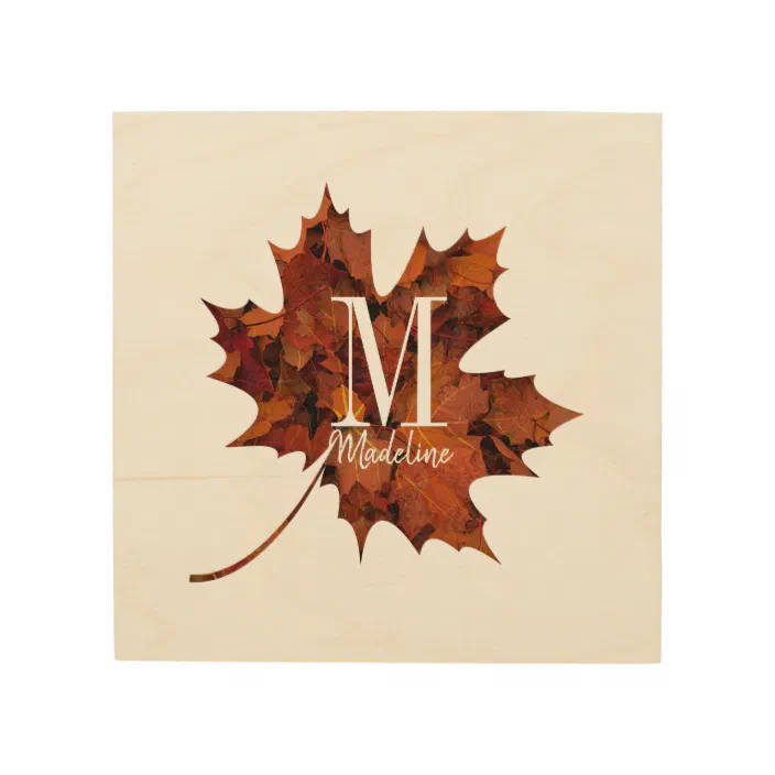 Personalized Fl Monogram Fall Maple Leaf Wood Wall Art Zazzle Com - Personalized Monogram Wooden Wall Art Personalized Fl Monogram Fall Maple Leaf Wood Wall Art Zazzle Com - Personalized Monogram Wooden Wall Art
