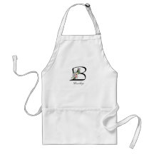 Personalized Floral Monogram Gift Retirees Apron