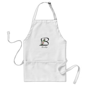 Personalized Floral Monogram Gift Retirees Apron